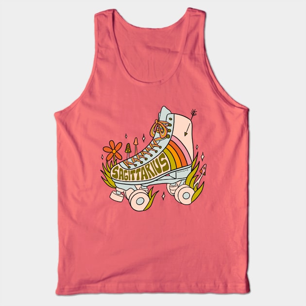 Sagittarius Roller Skate Tank Top by Doodle by Meg